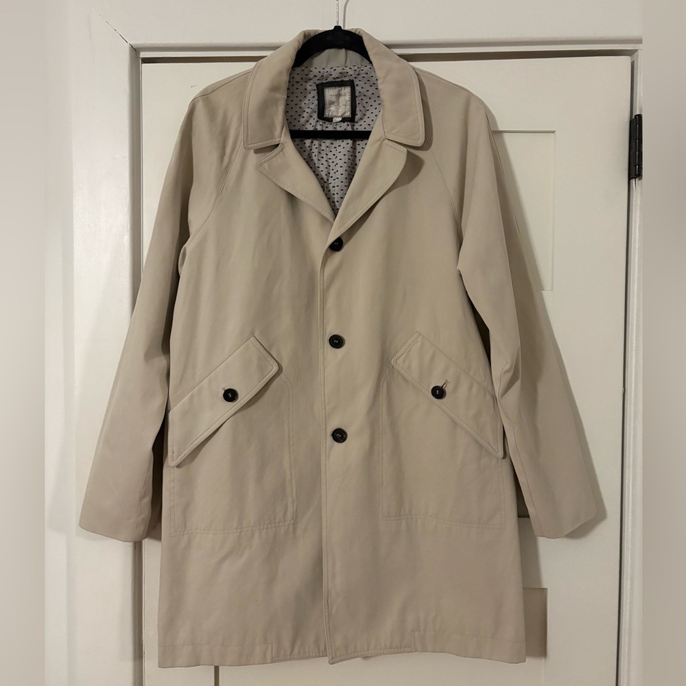 Billy Reid Car Coat Trench Woman’s Khaki Midi Medium